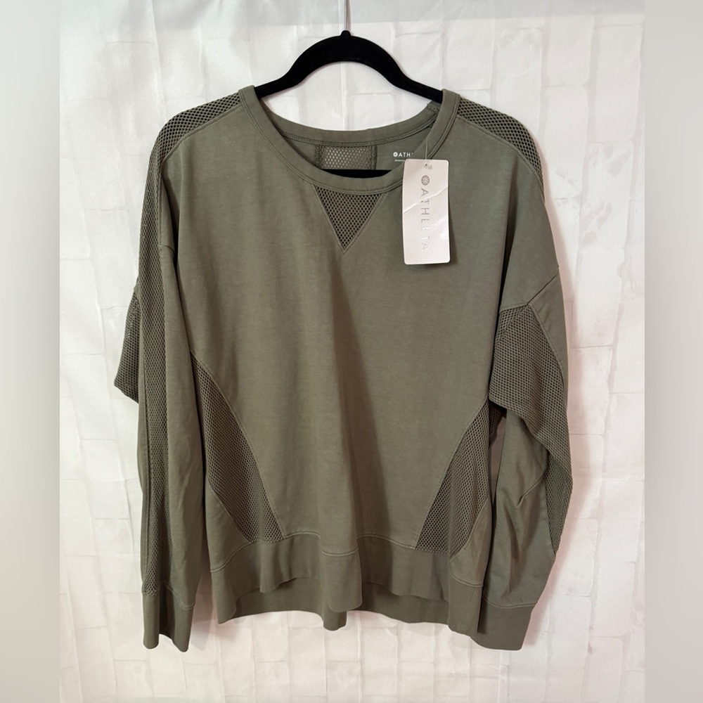 Athleta Men's Crewneck Sweater in Olive
